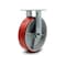 Service Caster 8 Inch Red Poly on Cast Iron Wheel Rigid Caster with Roller Bearing SCC SCC-30R820-PUR-RS - alternate 1